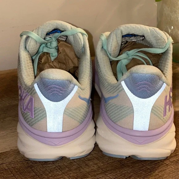Hoka One One Clifton 9 Athletic Shoes Green Sunlit Ocean/Lilac Mist Size 10.5B - Picture 12 of 16